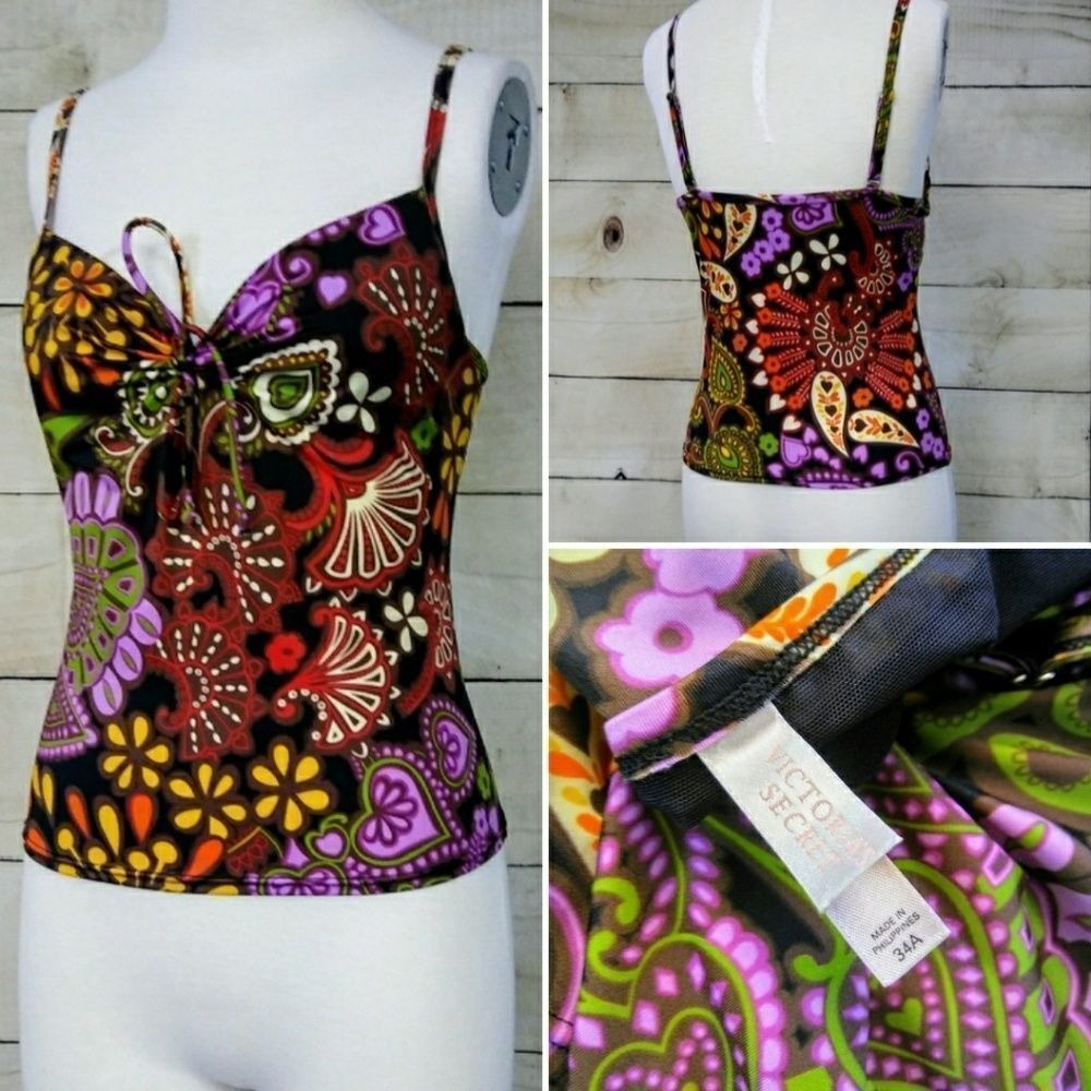 Victoria‎ Secret Paisley 34A Padded Tank Top